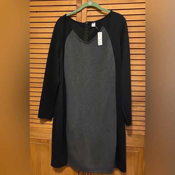 Old Navy Gray Black Block Dress.  Size 2x - Picture 1 of 2